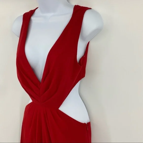 Fame and Partners The Lennox Dress in Cherry Red Size 8 New with Tags - Picture 7 of 15